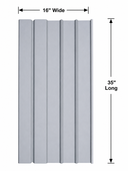 Mobile Home Skirting Vinyl Underpinning Panel – Grey (16" W x 35" L, Pack of 10)
