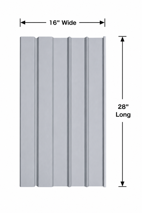 Mobile Home Skirting Vinyl Underpinning Panel – Grey (16" W x 28" L, Pack of 8)