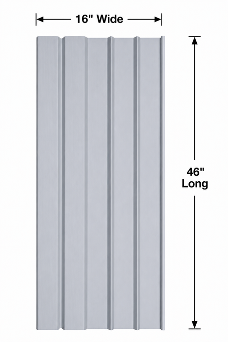 Mobile Home Skirting Vinyl Underpinning Panel – Grey (16" W x 46" L, Pack of 8)