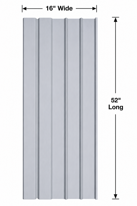 Mobile Home Skirting Vinyl Underpinning Panel – Grey (16" W x 52" L, Pack of 8)
