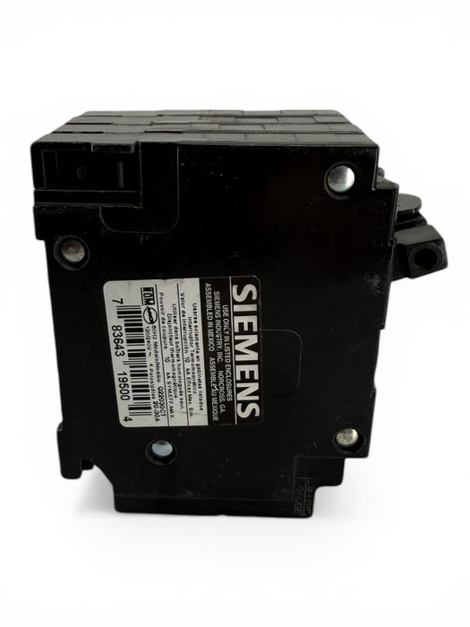 Siemens Q22030CTU Triplex Circuit Breaker – 2x 20 Amp Single Pole & 1x 30 Amp Double Pole