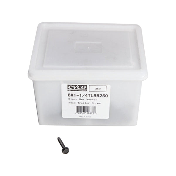 EVCO Mobile Home 1-1/4" Black Hex Head Screw (250 Pack)