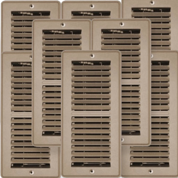 TRUEaire Mobile Home Floor Register 4 x 8 Brown (8 Pack)