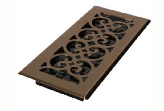 Decor Grates SPH410-A Floor Register, 4x10, Antique Brass