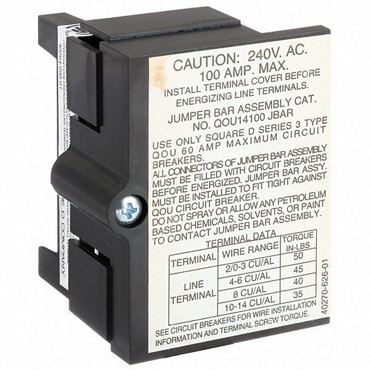 Square D Single Circuit Adapter (Jumper Bar) for Coleman/Miller Electric Furnace