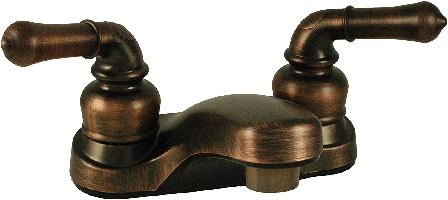 Mobile Home/RV/Marine 4" Oil Rubbed Bronze Lavatory Faucet with Lever Handles