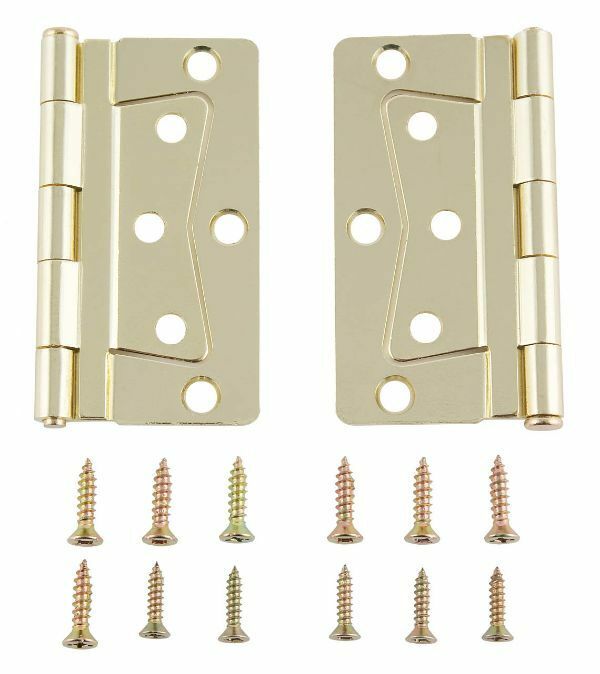 Mobile Home/RV Interior Butterfly Brass Hinge Set (2 Pack) with Screws