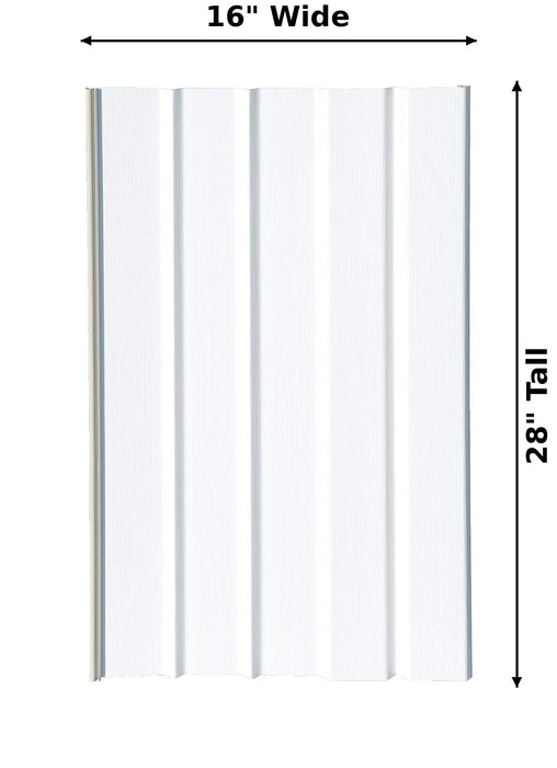 Mobile Home Skirting Vinyl Underpinning Panel – White (16" W x 28" L, Pack of 8)