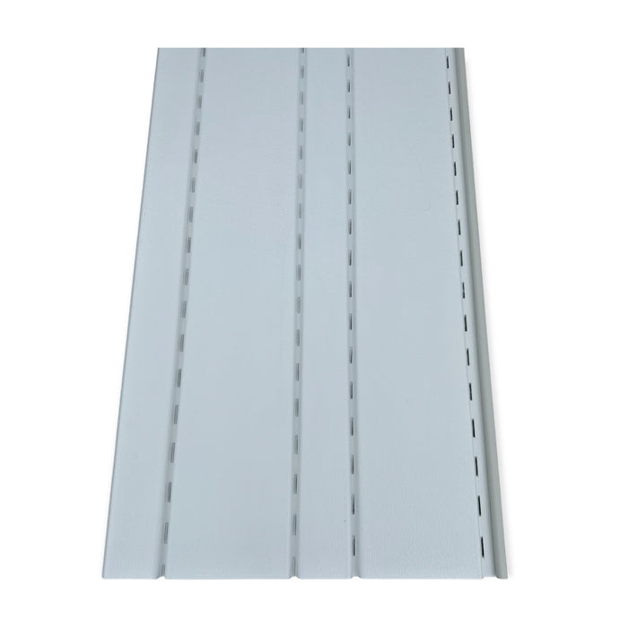 Mobile Home Rustique RIBB Vinyl Skirting White Vented 16" x 52" Panel (8 Pack)
