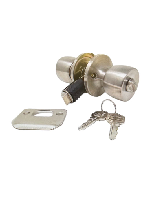 Mobile Home Interior Door Privacy Lock Stainless Steel (Keyed Lock)