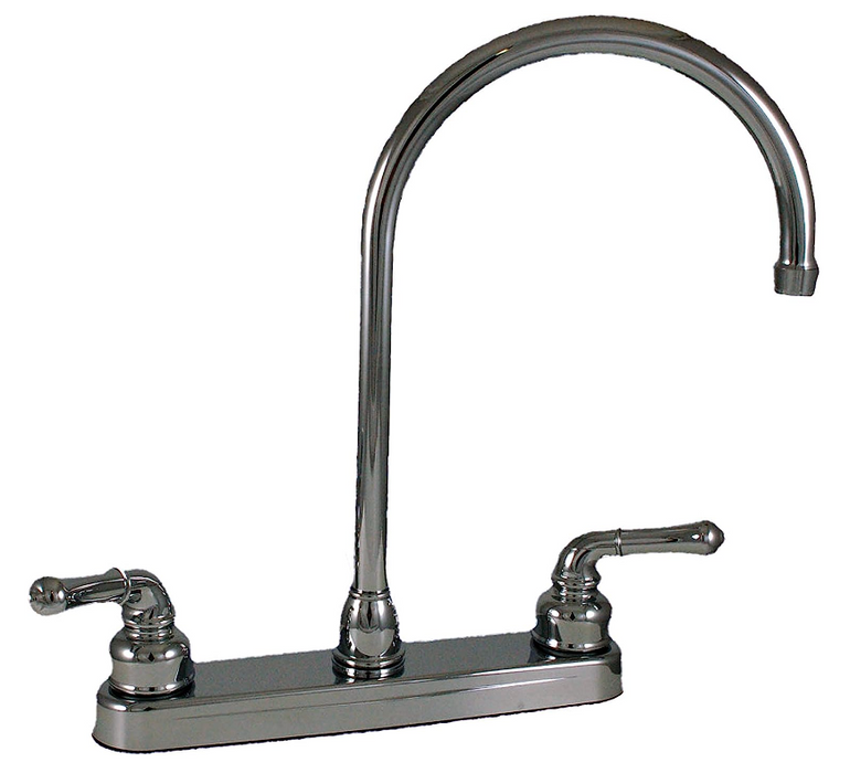 Ultra Faucets Mobile Home/RV 8", Kitchen High-Rise Gooseneck Chrome