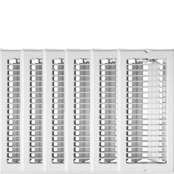 Continental Industries White Floor Registers 4 X 12 (6 Pack)