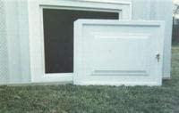 White Vinyl Skirting Access Door for Mobile Home Underpinning with Keyed Lock