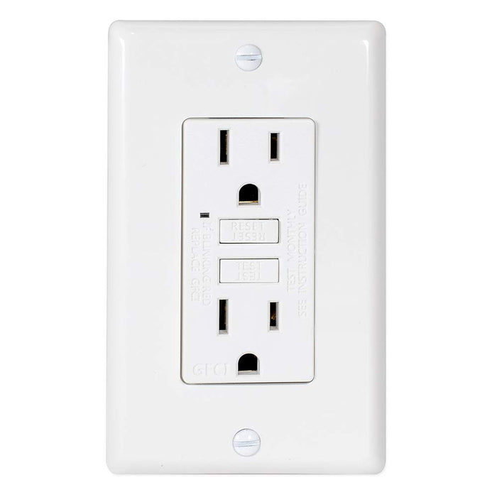 EZ Electrical 15 AMP Self-Testing GFCI Outlet
