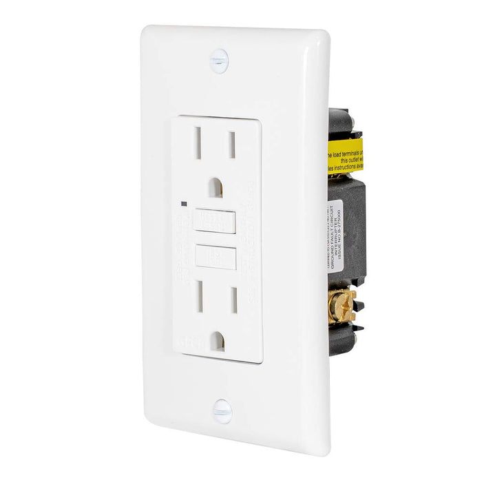 EZ Electrical 15 AMP Self-Testing GFCI Outlet