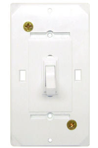 Wirecon Mobile Home/RV White Conventional Wall Switch With Plate