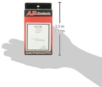 AP Products 013-140 Plastic 1" Rivets - White, Pack of 25